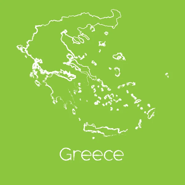 Χάρτης της χώρας της Ελλάδας — Διανυσματικό Αρχείο