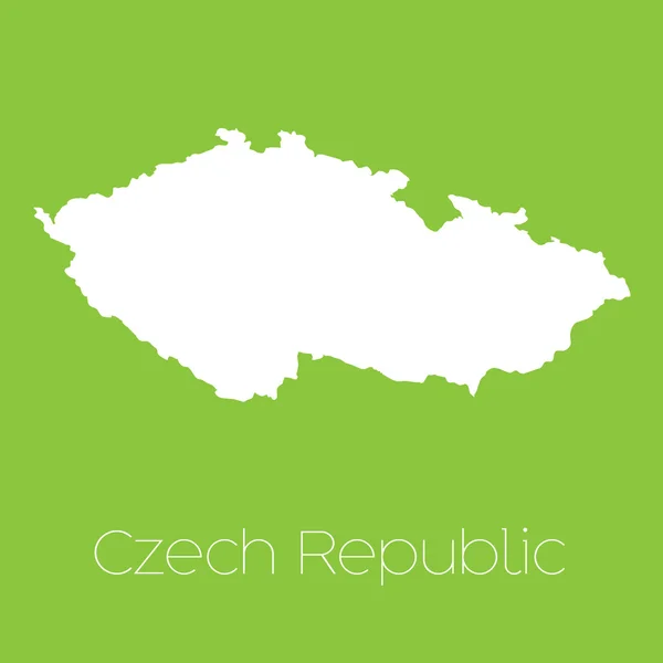 Map of the country of Czech Republic — Stock Vector