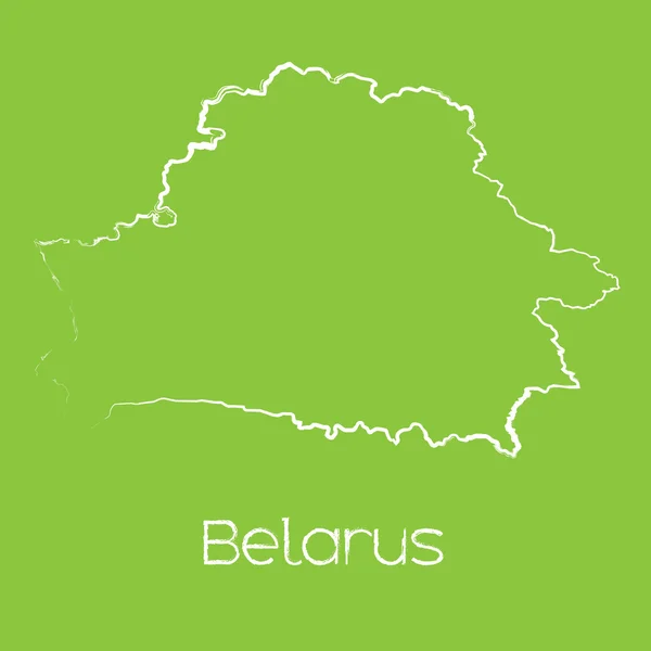 Mappa del paese di Bielorussia — Vettoriale Stock