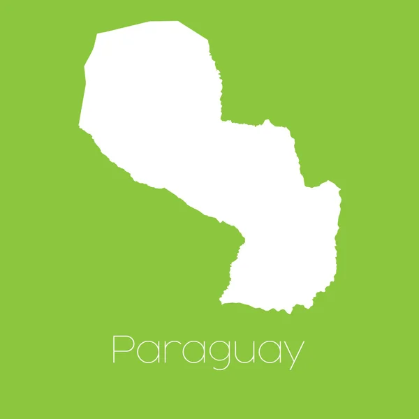 Mapa do país de Paraguai — Vetor de Stock