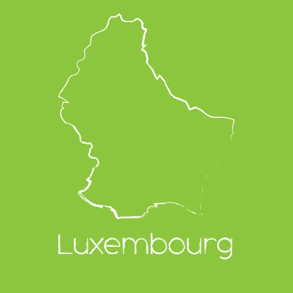 Mapa do país de Luxemburgo —  Vetores de Stock