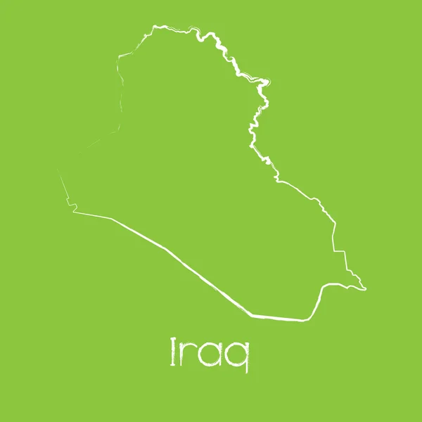 Mapa kraju, Irak — Wektor stockowy