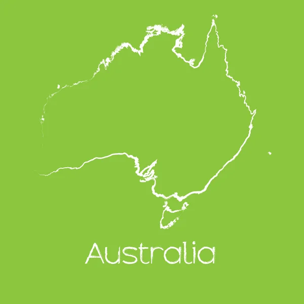 Carte du pays d'Australie — Image vectorielle