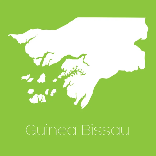 Карту країни Гвінеї-Бісау — стоковий вектор