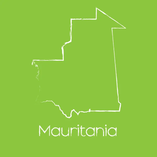 Karte des Landes Mauretanien — Stockvektor