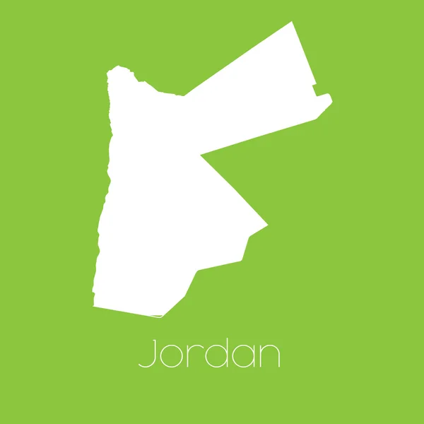 Carte du pays de Jordanie — Image vectorielle