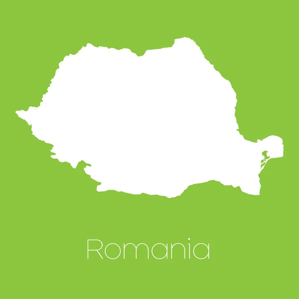 Map of the country of Romania — Stock Vector