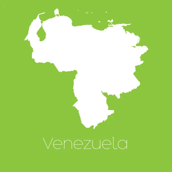 Térképen az ország Venezuela — Stock Vector