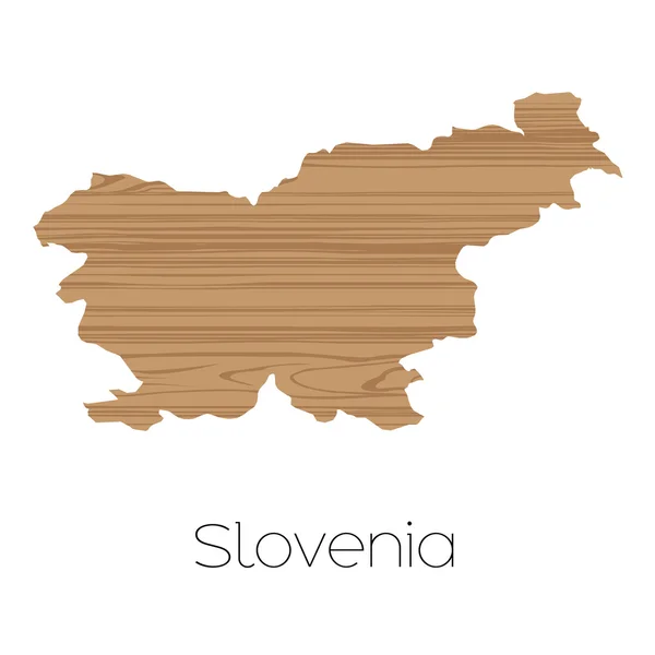 País Forma isolada no fundo do país da Eslovénia — Vetor de Stock