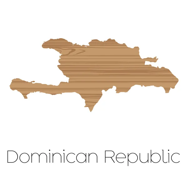 País Forma isolada no fundo do país de Dominicana —  Vetores de Stock