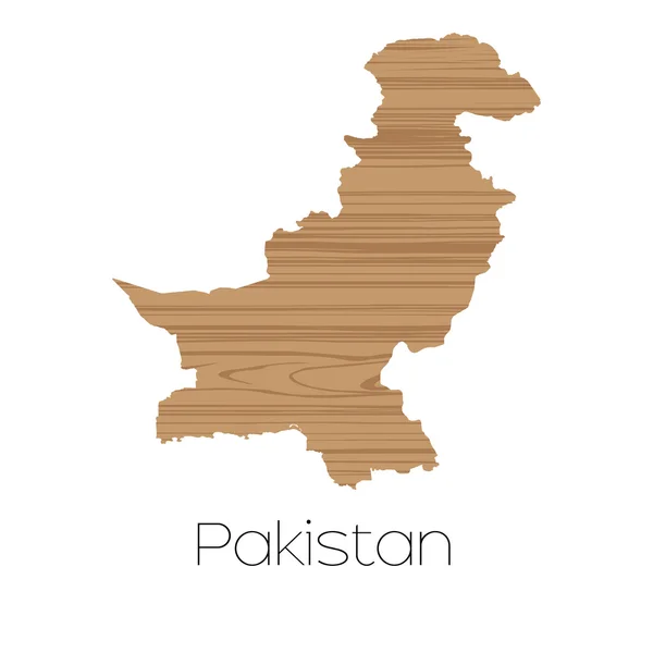 Країна форму ізольовані на фоні країні Пакистан — стоковий вектор