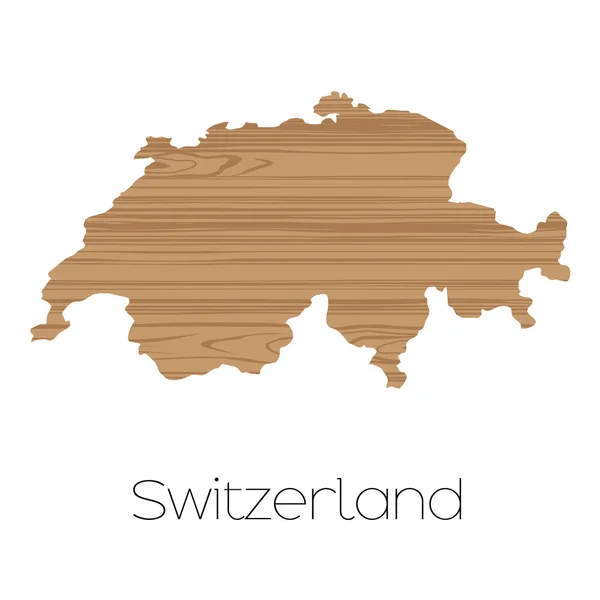 País Forma isolada no fundo do país de Switzerla — Vetor de Stock