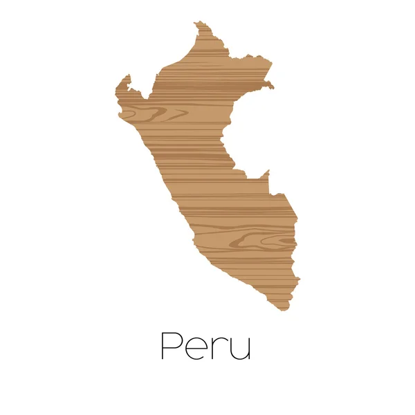 Страна Shape изолирована на фоне страны Перу — стоковый вектор