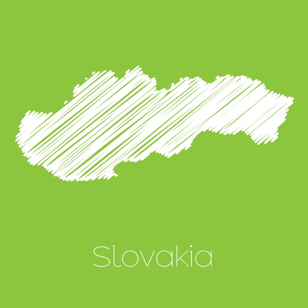 Map of the country of Slovakia — Stock Vector