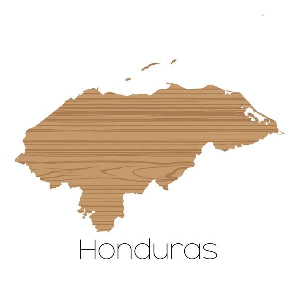 ホンジュラスの国の背景に分離された国の形状 — ストックベクタ