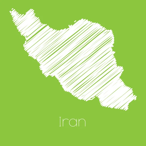 Ülke İran Haritası — Stok Vektör