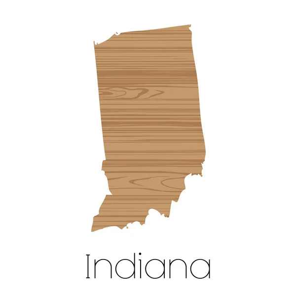 Ilustrovaná podoba státu Indiana — Stockový vektor