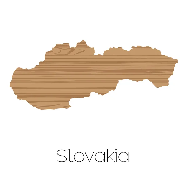 Land form isolerad på bakgrund av landet av Slovakien — Stock vektor