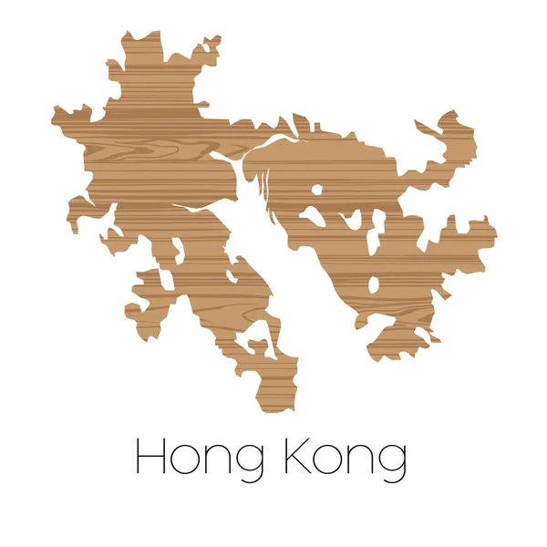 Country Shape isolated on background of the country of Hong Kong — Stock Vector