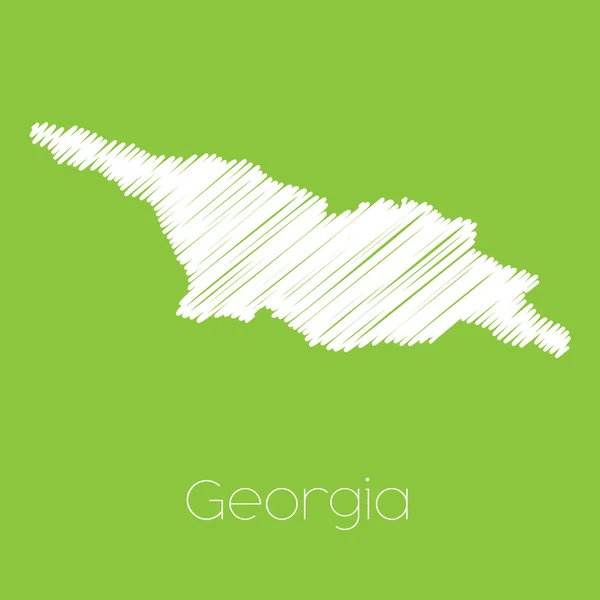 Mapa do país de georgia — Vetor de Stock