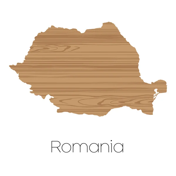 Country Shape isolated on background of the country of Romania — Stock Vector