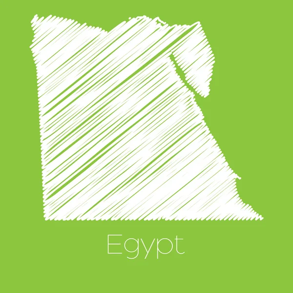 Map of the country of Egypt — Stock Vector