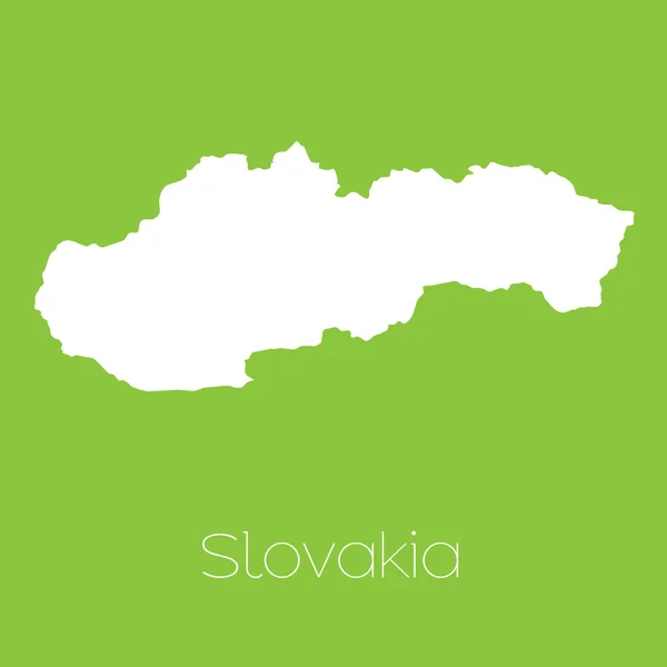 Map of the country of Slovakia