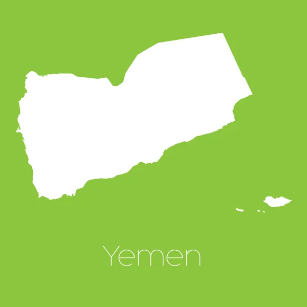 Mappa del paese di Yemen — Vettoriale Stock