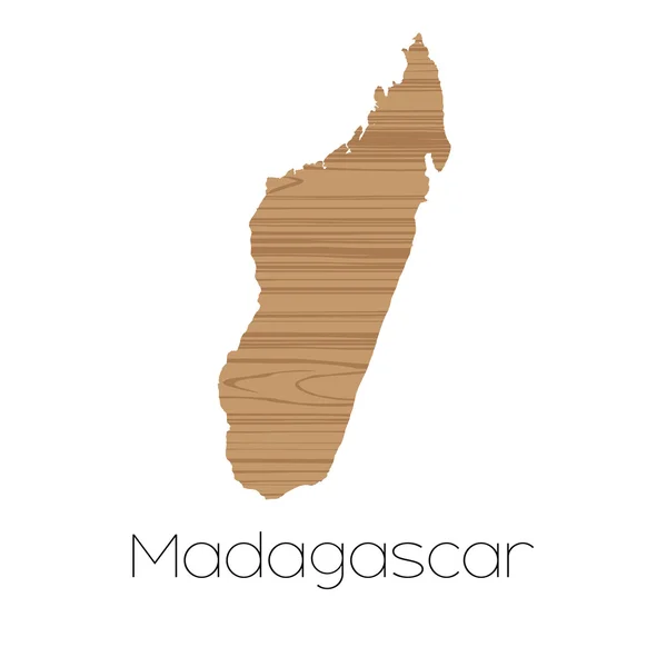 Країна форму ізольовані на фоні країни Madagasca — стоковий вектор