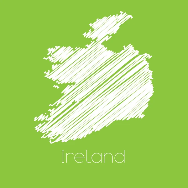 Carte du pays d'Irlande — Image vectorielle