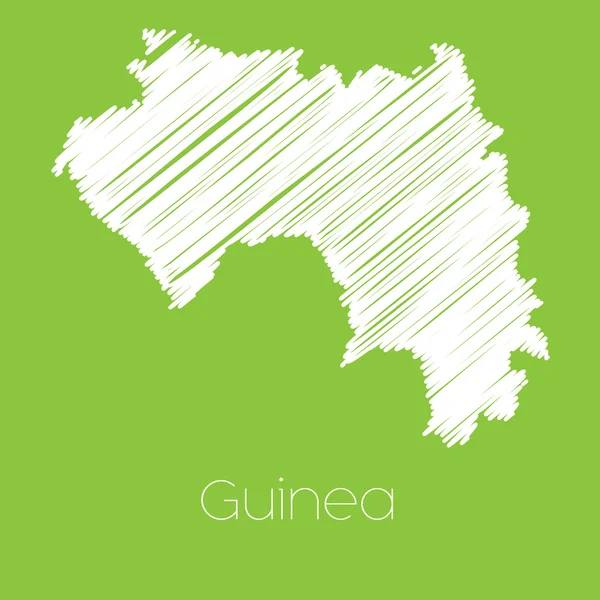 Map of the country of Guinea — Stock Vector