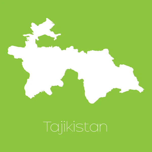 Mapa země Tádžikistán — Stockový vektor
