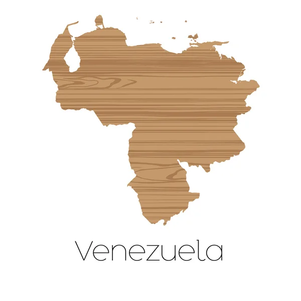 Forma del país aislado en el fondo del país de Venezuela — Vector de stock