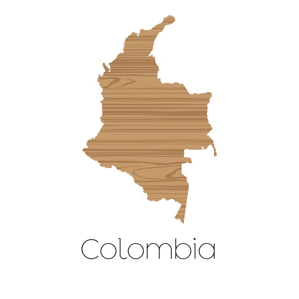 Σχήμα χώρα απομονωθεί σε φόντο της χώρας Κολομβία — Διανυσματικό Αρχείο