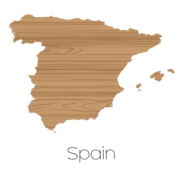 スペインの国の背景に分離された国の形状 — ストックベクタ