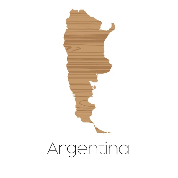 阿根廷国家背景上孤立的国家形态 — 图库矢量图片