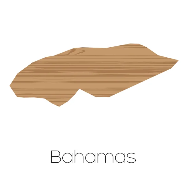 バハマ国の背景に分離された国の形状 — ストックベクタ