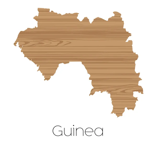 Country Shape isolated on background of the country of Guinea — Stock Vector