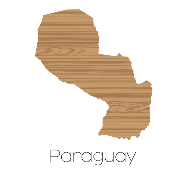 País Forma isolada no fundo do país do Paraguai — Vetor de Stock