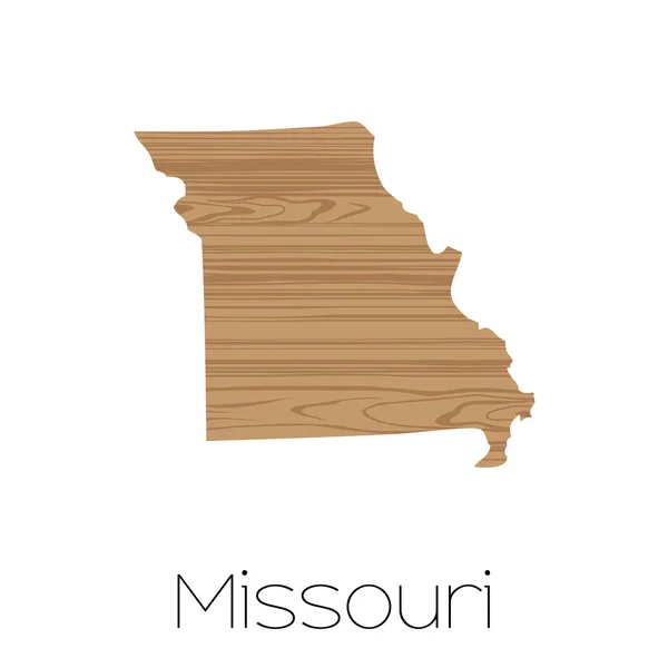 Illusztrált alakja a Missouri államban — Stock Vector