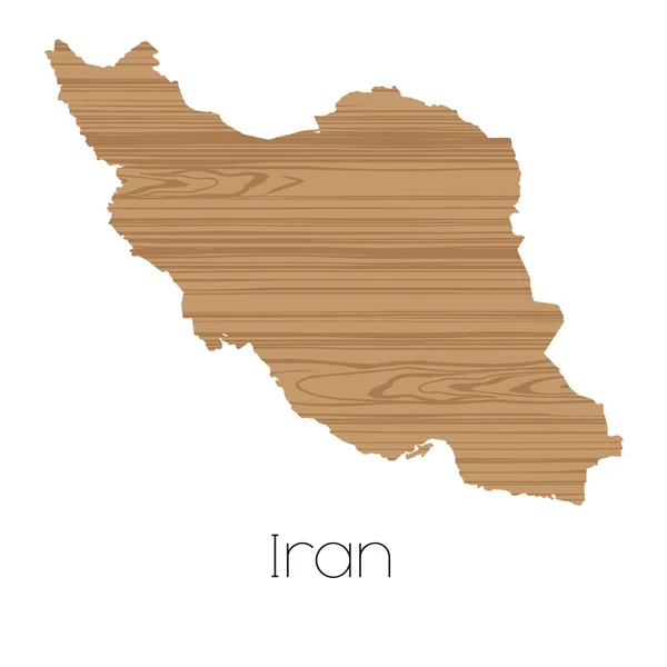 Land vorm geïsoleerd op de achtergrond van het land van Iran — Stockvector