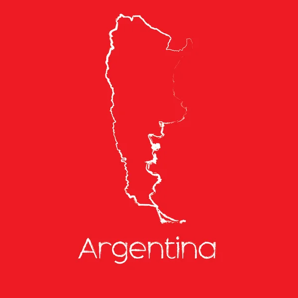 Argentina国家地图 — 图库照片