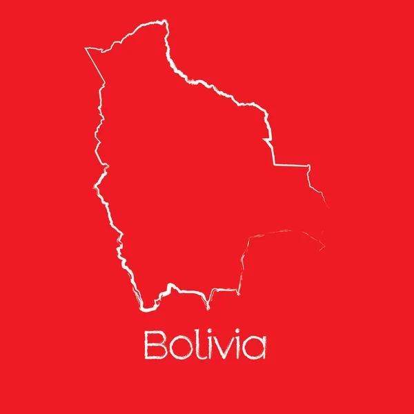 Kaart van het land van Bolivia — Stockfoto