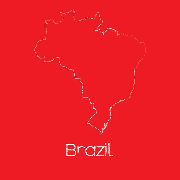 Mapa do país do brasil — Fotografia de Stock