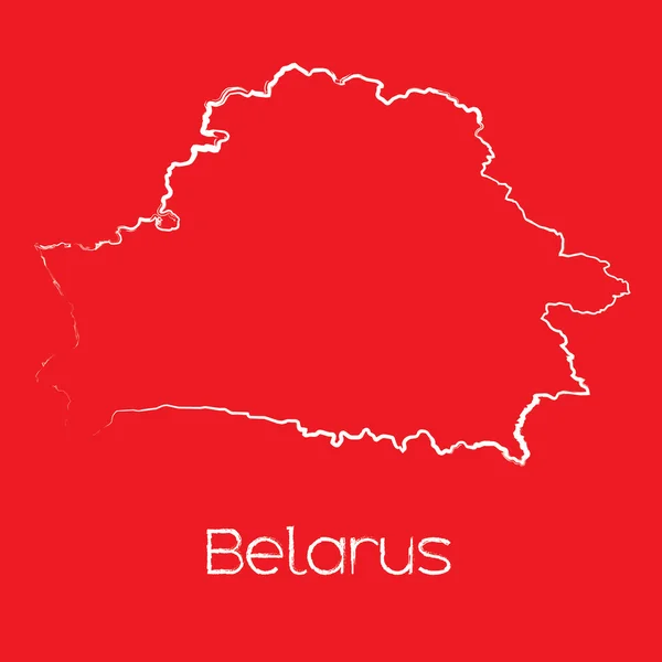Mappa del paese di Bielorussia — Foto Stock