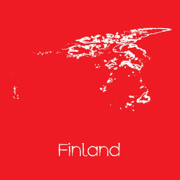 Carte du pays de la Finlande — Photo