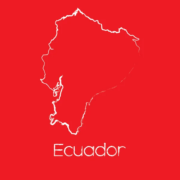 Kaart van het land van Ecuador — Stockfoto