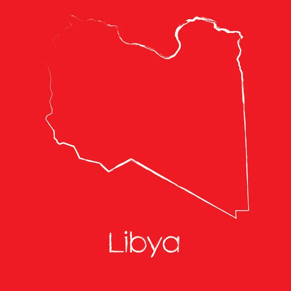 Carte du pays de Libye — Photo