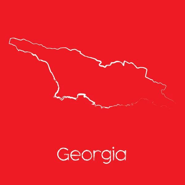 Mapa země Georgia — Stock fotografie