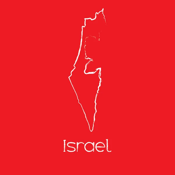 Karte des Landes von Israel — Stockfoto